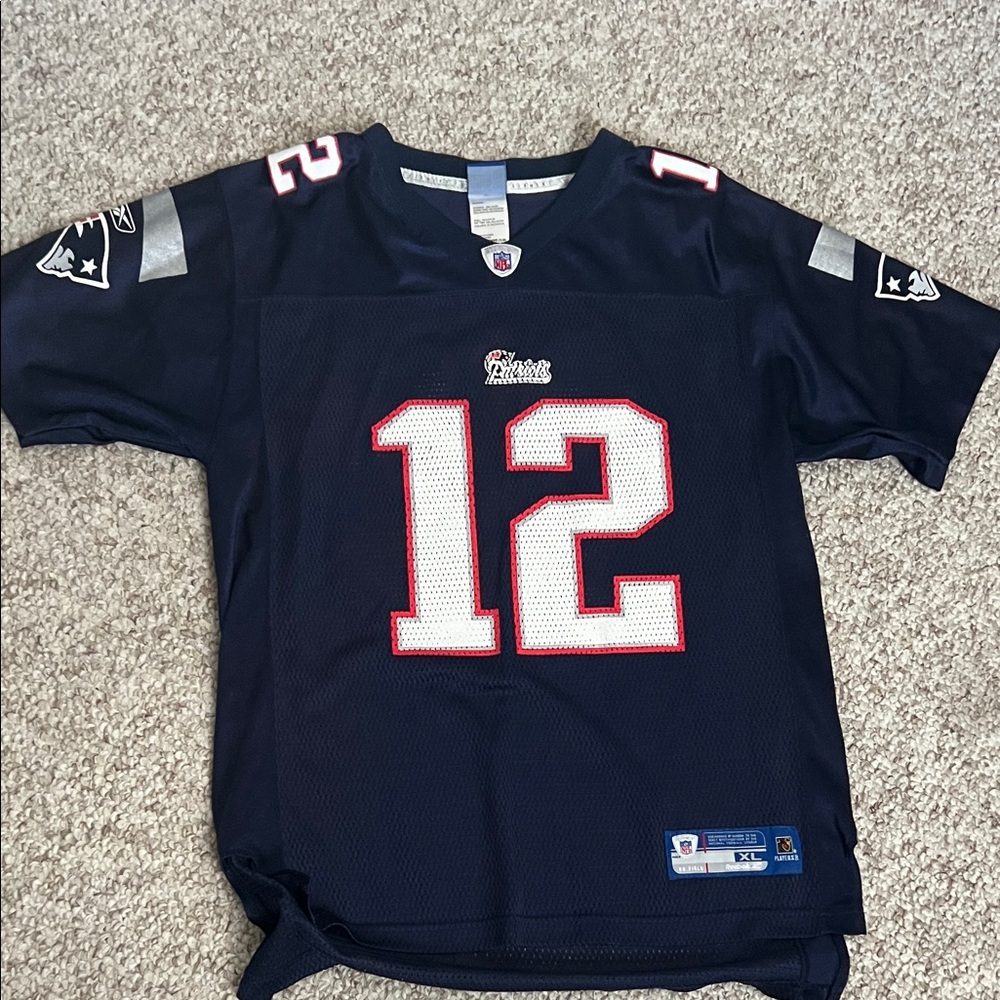Kids Navy Blue Patriots Jersey XL